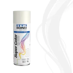 Tinta spray uso geral branco brilhante 350ml 250g tekbond