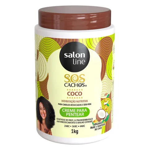 Creme Para Pentear Salon Line SOS Tratamento Profundo Coco 1kg