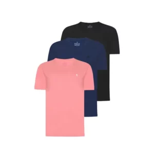 Kit 3 Camisetas Masculinas Básicas Polo Wear Sortido