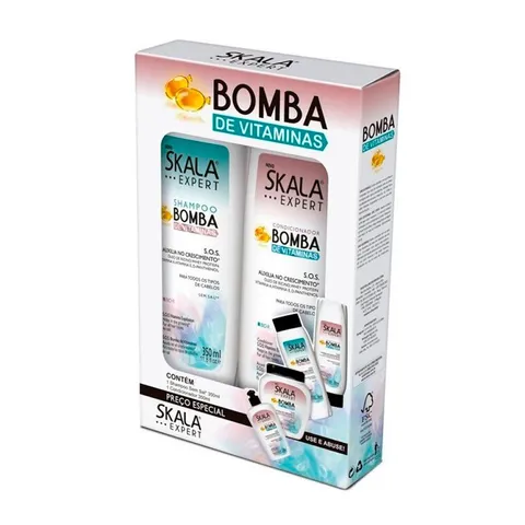 Shampoo Condicionador Skala Bomba de Vitaminas 325ml cada