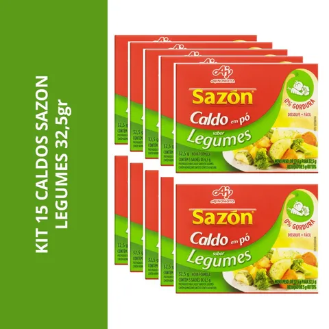 Kit 15 Caldos Sazon Legumes 325Gr