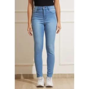 Calça Feminina Jeans Skinny Barra Desfiada