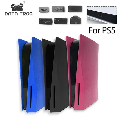 Data Frog TwoSided Cover Shell Replacement Plate for Sony Playstation 5 Console CoverDustproof Accessories for PS5 Console