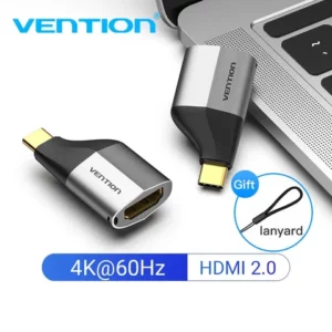 Vention USB C to HDMI Adapter USB Adapter Support 4K 60Hz Compatible with MacBook Samsung NoteBook
