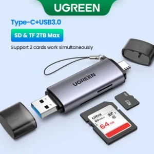 Leitor De Cartões UGREEN USB 30 Type C Para SD Micro TF PC Acessórios Laptop Cardreader De Memória Inteligente