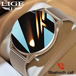 LIGE Assistente De Voz Relógio Inteligente À Prova Dágua Bluetooth Chamada Esportiva Rastreador Digital SmartWatch