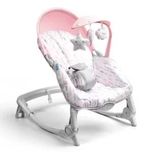 Cadeira de Descanso e Balanço Spice Dobrável 0 à 18kgs Rosa Multikids Baby BB293
