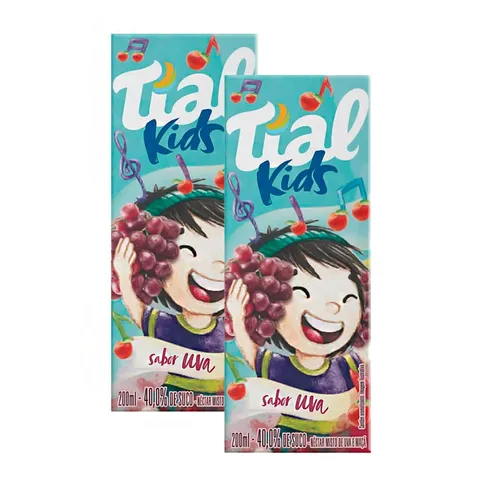 Kit 2 Suco Tial Kids Uva 200ml