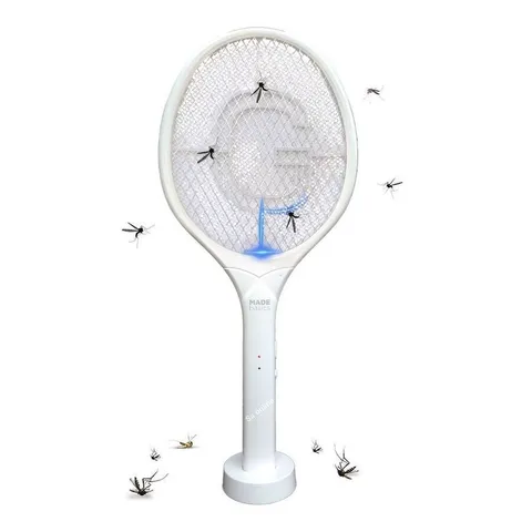 Raquete Elétrica C Suporte Matamosquito Pernilongo Dengue