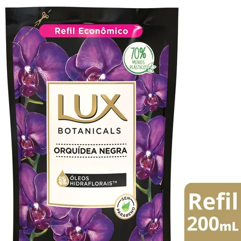 Sabonete Líquido Lux Botanicals Orquidea Negra 200ml Refil