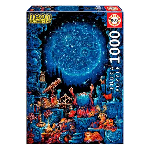 Puzzle 1000 peças O Astrólogo Neon Educa Importado