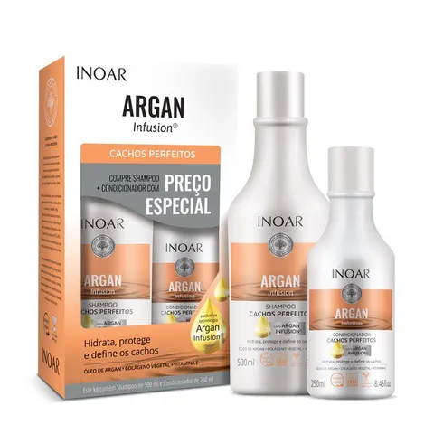 Inoar Argan Infusion Kit Cachos Perfeitos 750ml