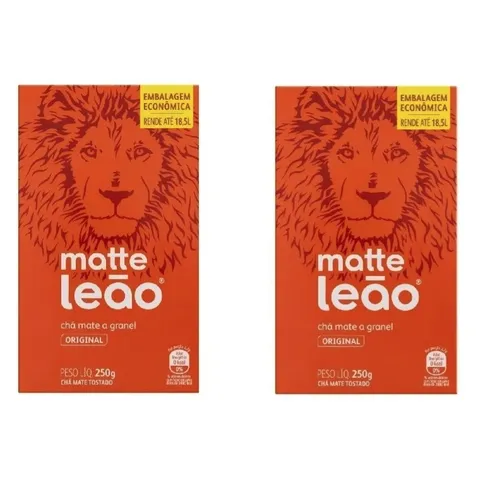 Combo Chá Matte Leão Original Granel 2 Caixa com 250g cada