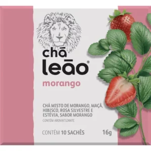 Chá Leão Premium Morango 10 Sachês