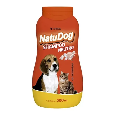 Shampoo Neutro Natu Dog para Cães e Gatos Vetbras 500 mL
