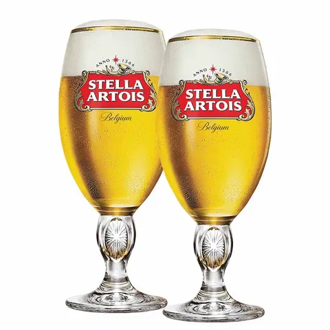 Taça de Cerveja Stella Artois Belgium 315ml 2 pçs