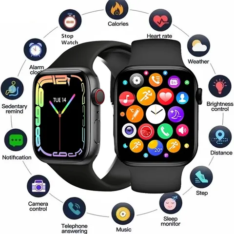 watch 8 9 pro MAX Relógio à prova dágua inteligente Bluetooth Call Heart Rate Smartwatch