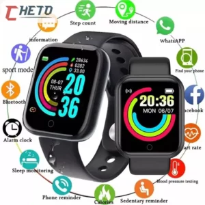 D20 Pro Y68 Smartwatch Relógio Inteligente Resistente Á Água Com Marcação De Batimentos Bluetooth