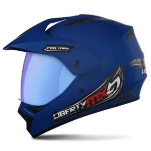Capacete Motocross Trilha Trial Liberty MX Vision Fechado Viseira Camaleão Pro Tork