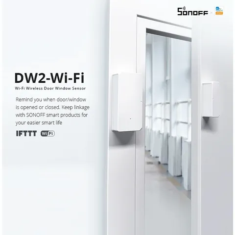 Sensor De Porta Magnético SONOFF DW2 Wifi Sem Fio Alarme Para Kits De Segurança Smart Home