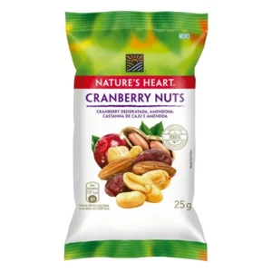 SNACK NATURES HEART CRANBERRY NUTS 25G