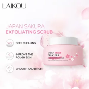 LAIKOU Japão Esfoliante Facial Sakura De Pele Morta Limpeza Profunda 100g