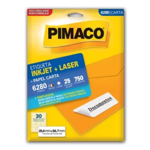 Etiqueta inkjetlaser carta 6280 com 25 folhas Pimaco