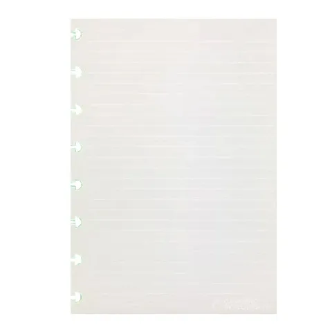 Bloco refil A5 pautado linha branca 90g com 50 folhas CIRA2018 Caderno Inteligente