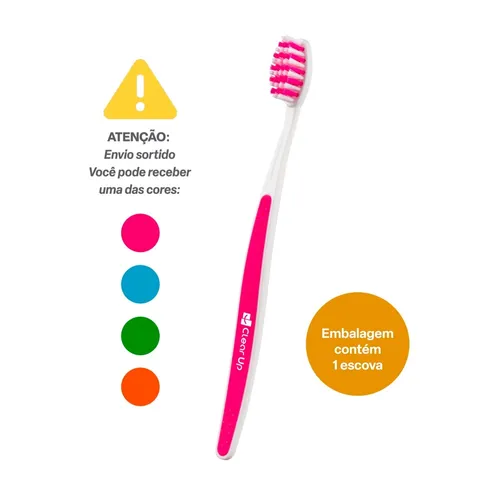 Escova de Dente Clear Up Slim com 1 Unidade Cores Sortidas Multi Saúde HC583