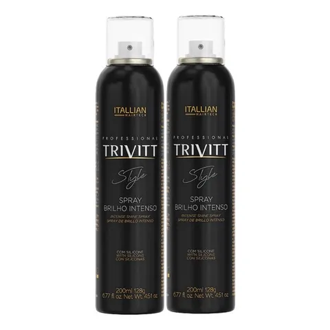Kit 02 Unidades Trivitt Spray De Brilho Perfume Para Cabelo