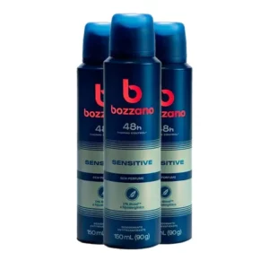 Kit Desodorante Aerosol Bozzano Sem Perfume 90g 3 unidades