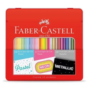 Lapis de cor 10 pastel 4 neon 10 metallic KITCORES FaberCastell