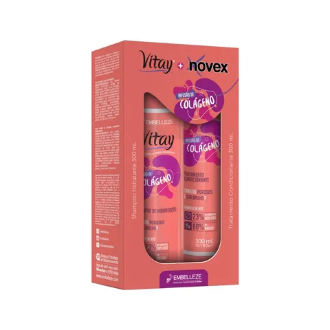 Kit Shampoo Tratamento Cond Infusão Colágeno Vitay Novex