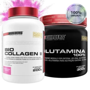 Kit LGlutamina 300g COLÁGENO Bio Collagen 200g Bodybuilders