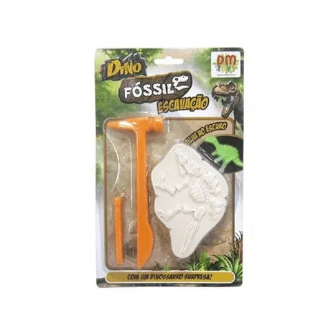 Dino Fossil Escavação Brilha No Escuro DMT5753 Dm Toys