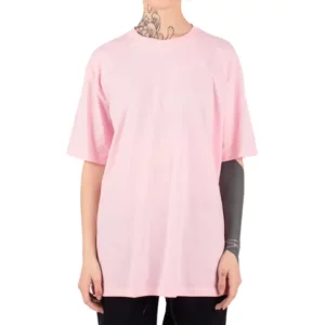 Camiseta Oversized Streetwear Basic Rosa Claro