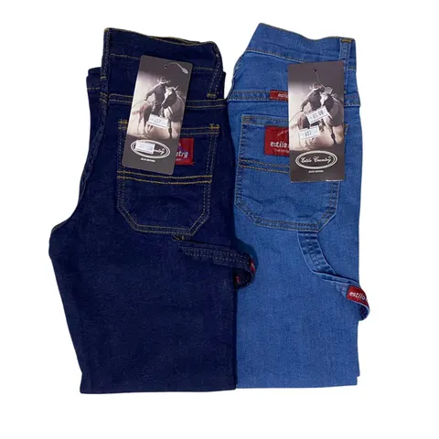 Kit com 2 Calças Jeans Infantil Estilo Country Carpinteiro