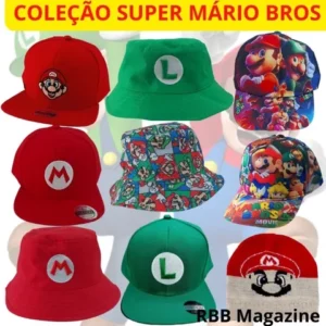 Boné Chapéu e Touca Coleção Super Mario Bros infantil menino e menina