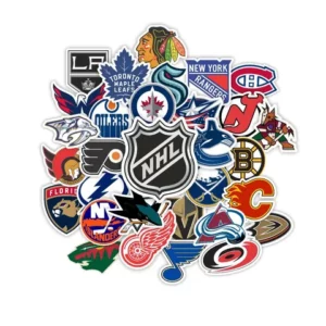 Adesivo Logo Times NHL Liga Americana de Hockey Cartela Altíssima Resolução Sticker
