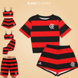 Pijama Flamengo Futebol Babydoll