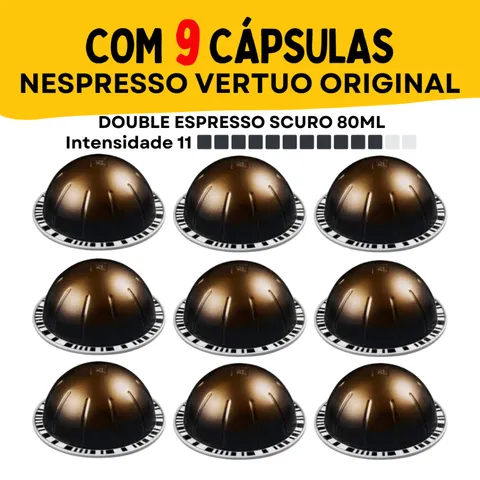 Cápsulas de Café Nespresso Original Linha VERTUO Double Espresso Scuro 80ml