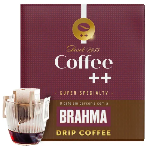 Coffee Mais BRAHMA Caixas com 10 Sachês Drip Coffee Café Super Especial100 Arábica Torra Média