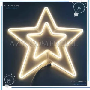 Estrela Neon 8 Funções Quente Fria 60cm 110v 220v Star Natal