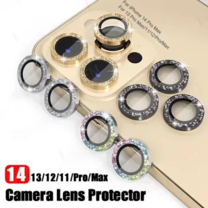 Glitter Lens Protection Film IPhone15 14 Pro Max 13 Pro Max 12 11 Pro MAX HD Antidrop Glass Camera Protector 1PCS