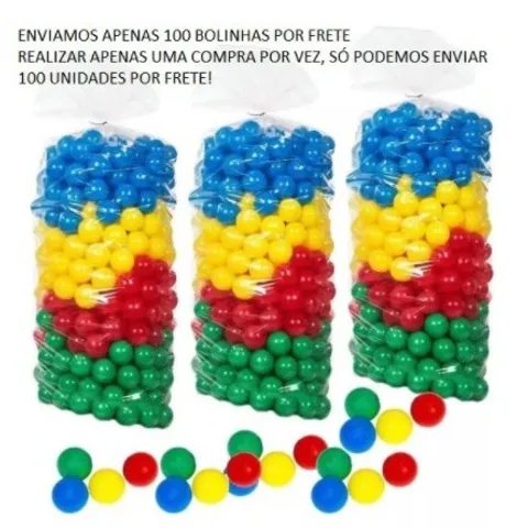 Bolinha plástica colorida para piscina de criança 76mm 50 Unidades A melhor qualidade do mercado PRONTA ENTREGA