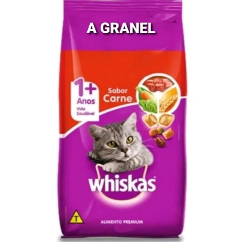 PROMOÇÃO Ração whiskas A GRANEL sabor carne gatos adultos 1 kg