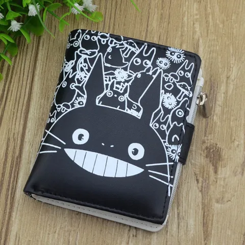Anime Meu Vizinho Totoro Carteira Curta Tonari no PU Bolsa De Couro