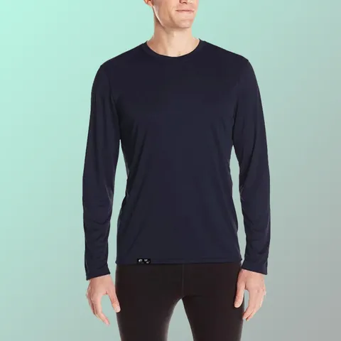 Camiseta Térmica Segunda Pele Masculina Proteção UV Tecido Quente Protege do Frio Slim Fitness