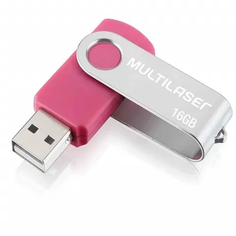 Pen Drive Twist 16GB USB Leitura 10MBs e Gravação 3MBs Rosa Multi PD688