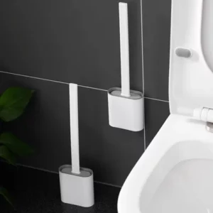 Escova Vaso Sanitário Quadrada De Silicone Limpeza Cores c Base Para Banheiro